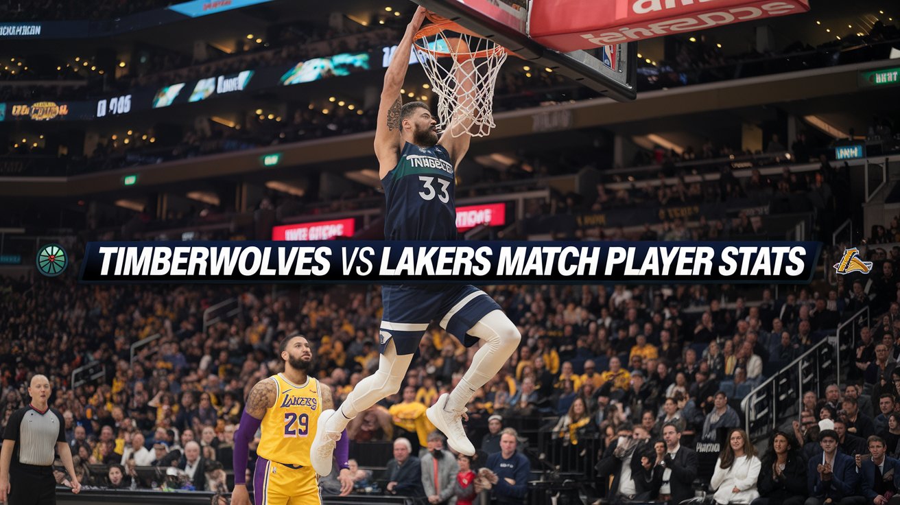 timberwolves vs lakers match player stats​