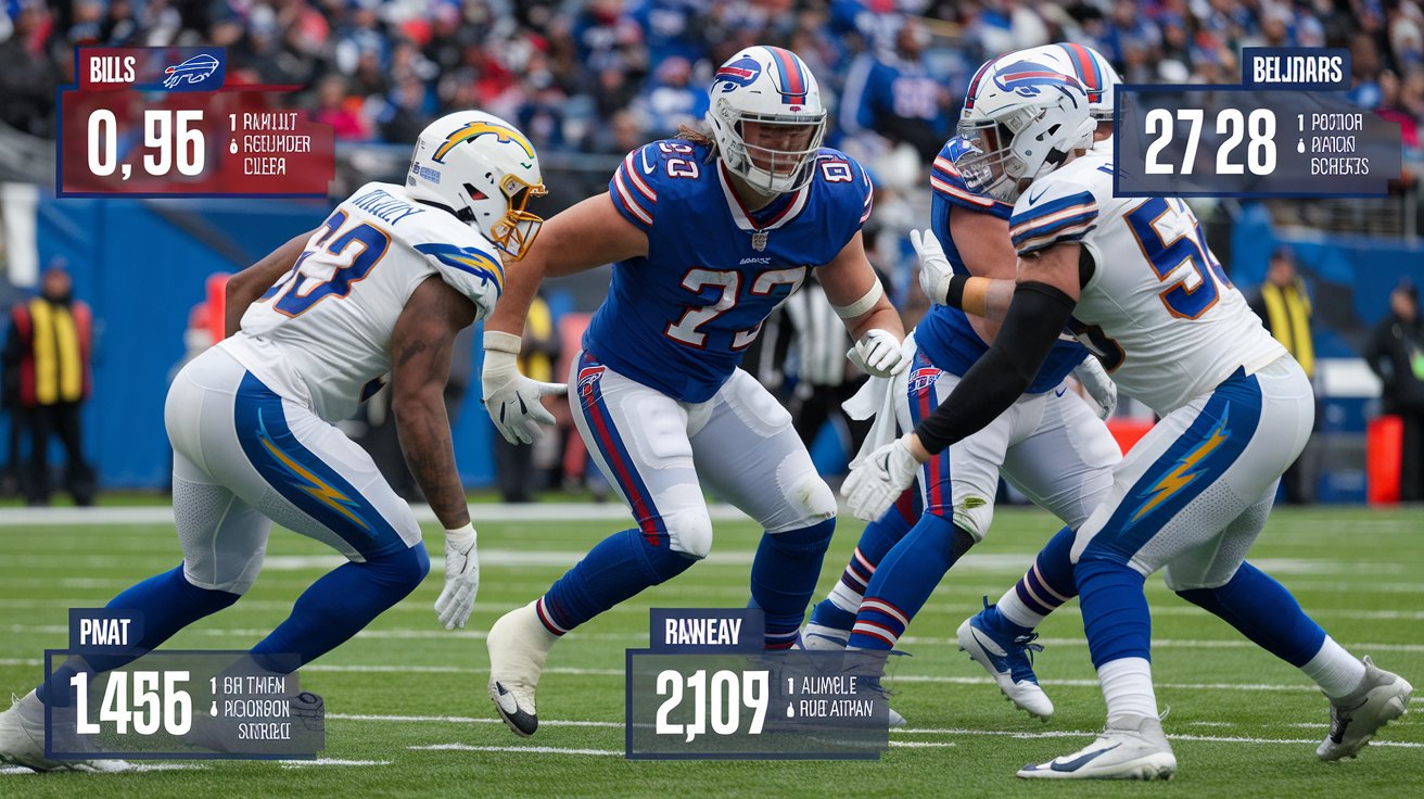 buffalo bills vs chargers match player stats​